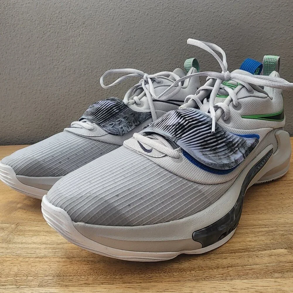 Nike Air Zoom Freak 3 Giannis Grey Green Strap DA0694 004 Trainer Shoes Mens 13